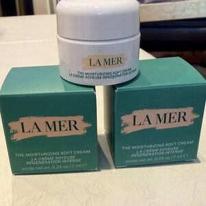 New in box La Mer moisturizing soft cream .24 oz set of 2